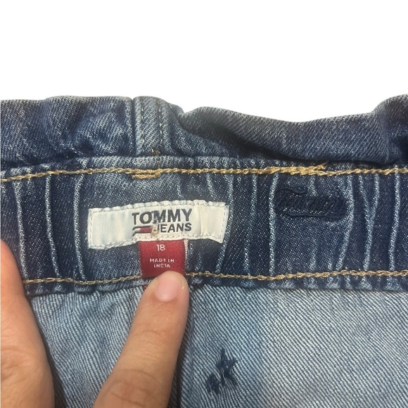 Tommy Hilfiger Blue Straight Leg Jeans with Embroidered size 18 - Picture 8 of 14